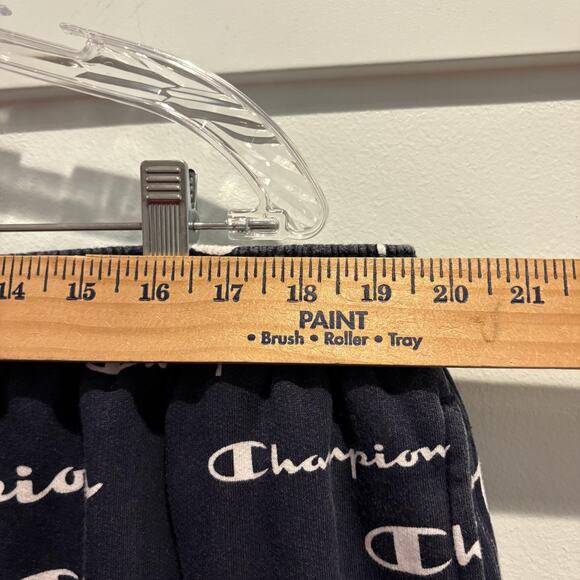 Champion Shorts Mens 2XLT Navy Blue All Over Print Logo Athletic Big Tall - Picture 10 of 13